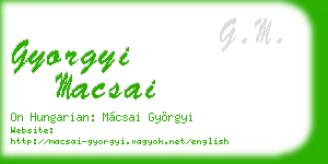 gyorgyi macsai business card
