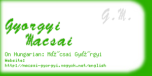 gyorgyi macsai business card